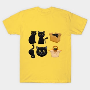 Halloween Black Cat In Bag T-Shirt